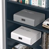 带锁证件收纳盒家用密码 大号办公桌文件夹桌面整理杂物收纳箱盒子