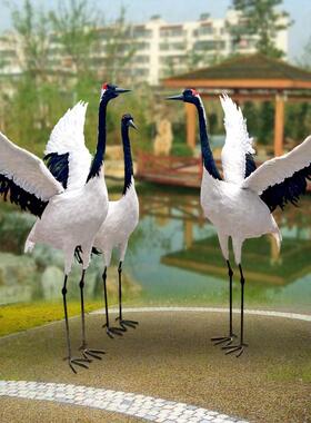 仿真羽毛类工艺品/仿真仙鹤/仿真丹顶鹤/丹顶鹤标本/仙鹤模型摆件