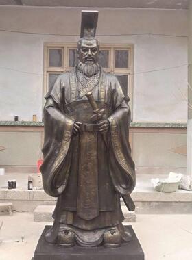 大型玻璃纤维黄帝像雕塑彷铜秦始皇汉武大帝人物广场公园林风景区