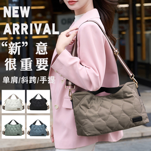 单肩包女士新款休闲轻便小方包大容量菱格百搭潮流挎包手提斜挎包