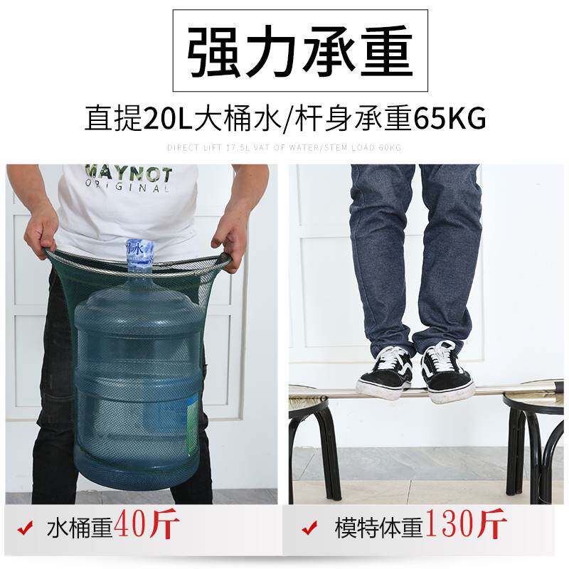 极速4米捞网大全用品鱼网超硬捞网网兜结实渔具鱼兜兜子加长漏网