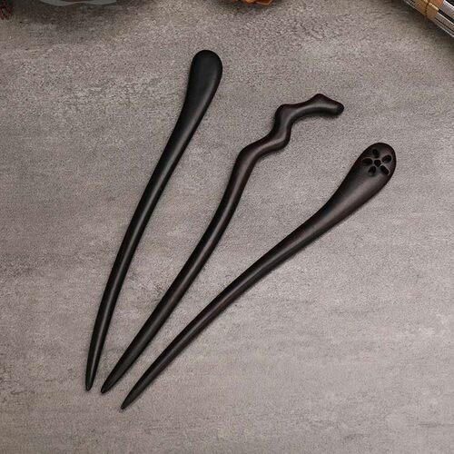 极速Black Sandalwood Hand Carving Ancient Chinese Hairpin Wo