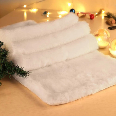 Luxury Faux Fur Table Runner 38x183cm Thick White Table