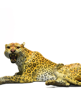 金钱豹客厅办公室电视柜摆设纯铜豹子开业摆件大号非活物铜工艺品