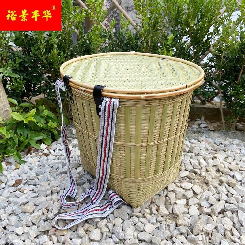 极速竹制品背篓竹编农用手工古风收纳竹筐采摘茶叶竹篾背篼背箩筐