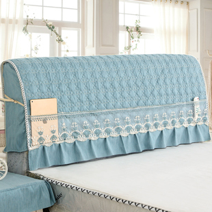 一米八牀头罩全包皮牀单人牀实木加宽靠背套拆洗靠垫田园风装饰儿