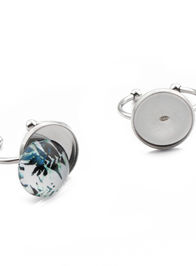 10Pcs Stainless Steel Cabochon Ring Base Settings Round Blan