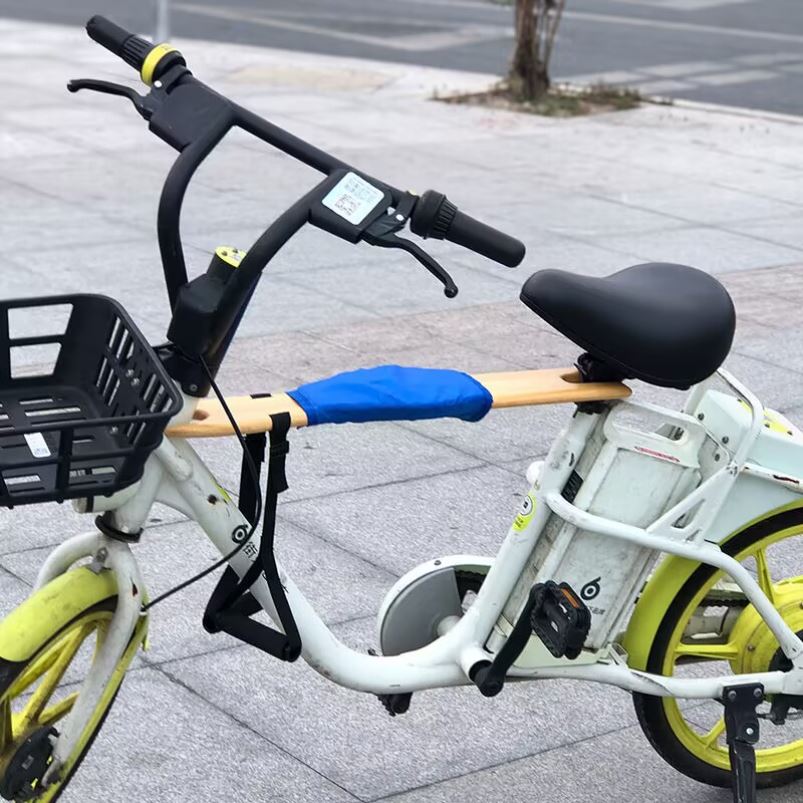共享单车带娃神器自行车前置儿童座椅可携式摺叠简易代步宝宝座板