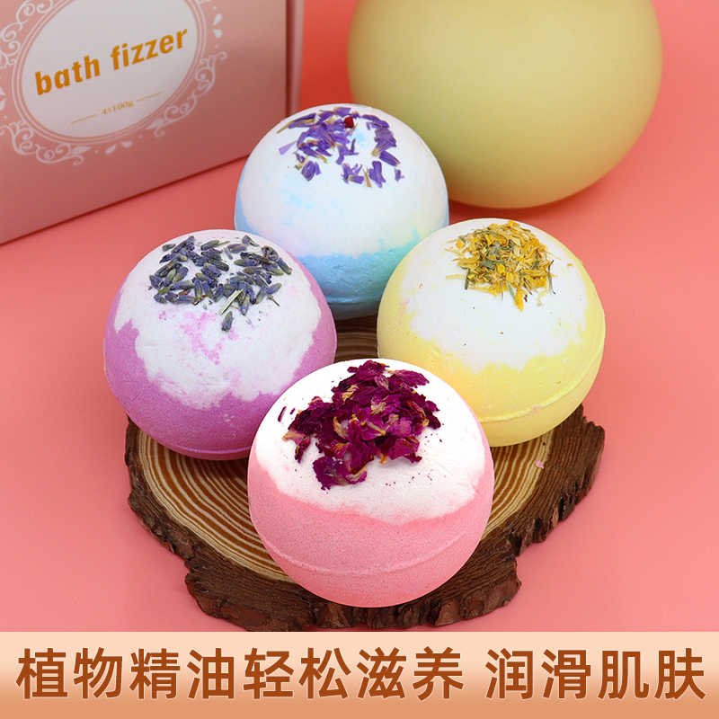 沐浴球泡澡球大号浴盐球浴缸泡泡球入浴剂精油球花瓣儿童女孩洗澡
