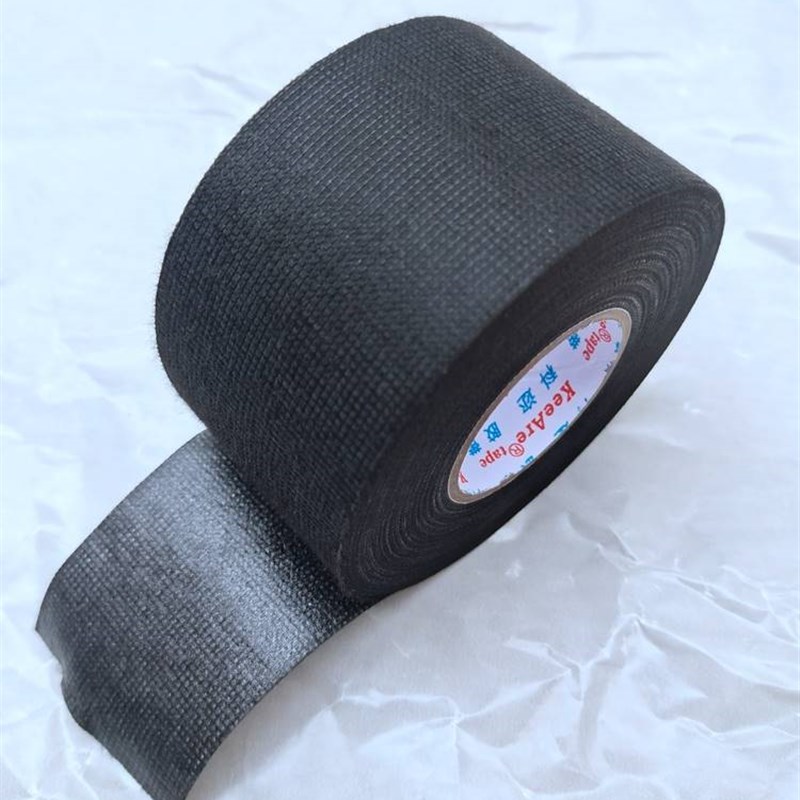 科迩车用绒布阻燃胶带汽车电气线束黑50MM耐高温电线电工胶布专用