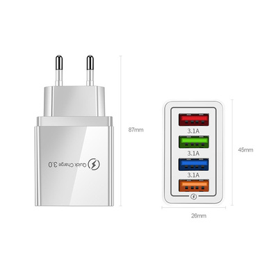 EU/US Plug USB Charger Quick Charge 3.0 For Phone Adapter fo