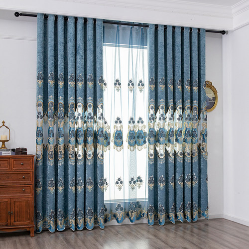 Chenille European Curtains 2021 Blackout Bay Window Water-so
