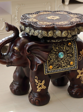 创意大象凳子换鞋凳欧式客厅酒店会所招财摆件家居装饰品入宅礼品
