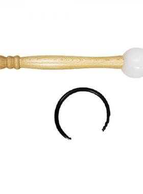 乐器打击乐配件水晶音乐碗棒 颂钵佛音钵白色橡胶头敲棒+橡胶圈