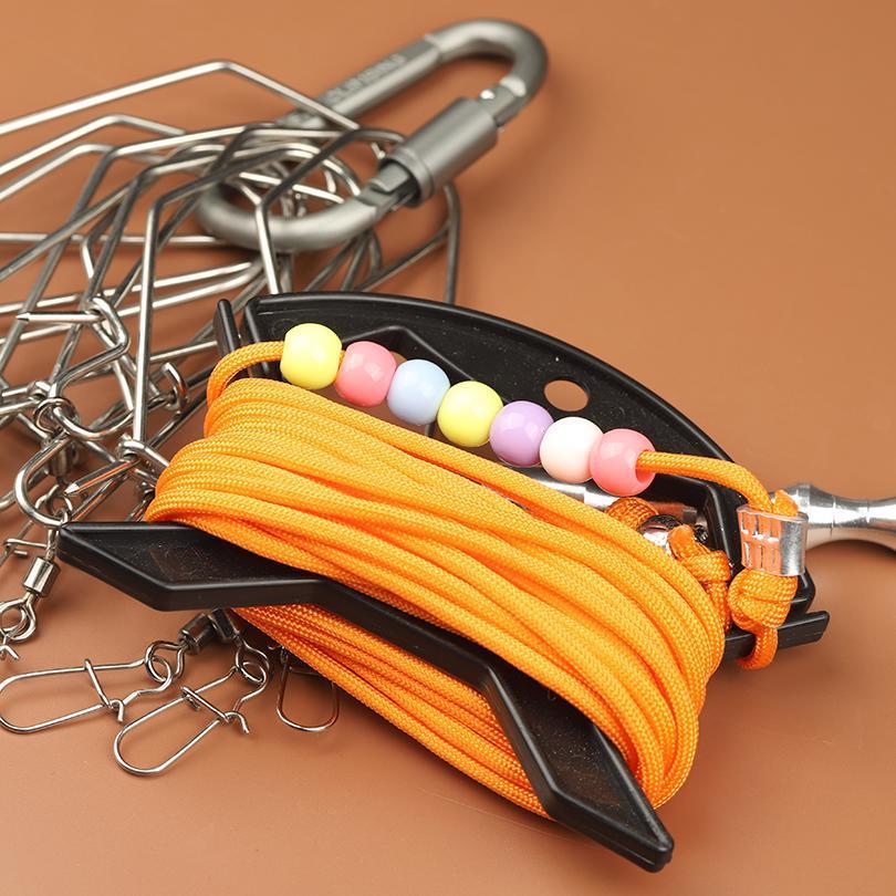 野术9芯伞绳钓鱼路亚活鱼扣野钓牢固强度高搭配10个不锈钢鱼锁