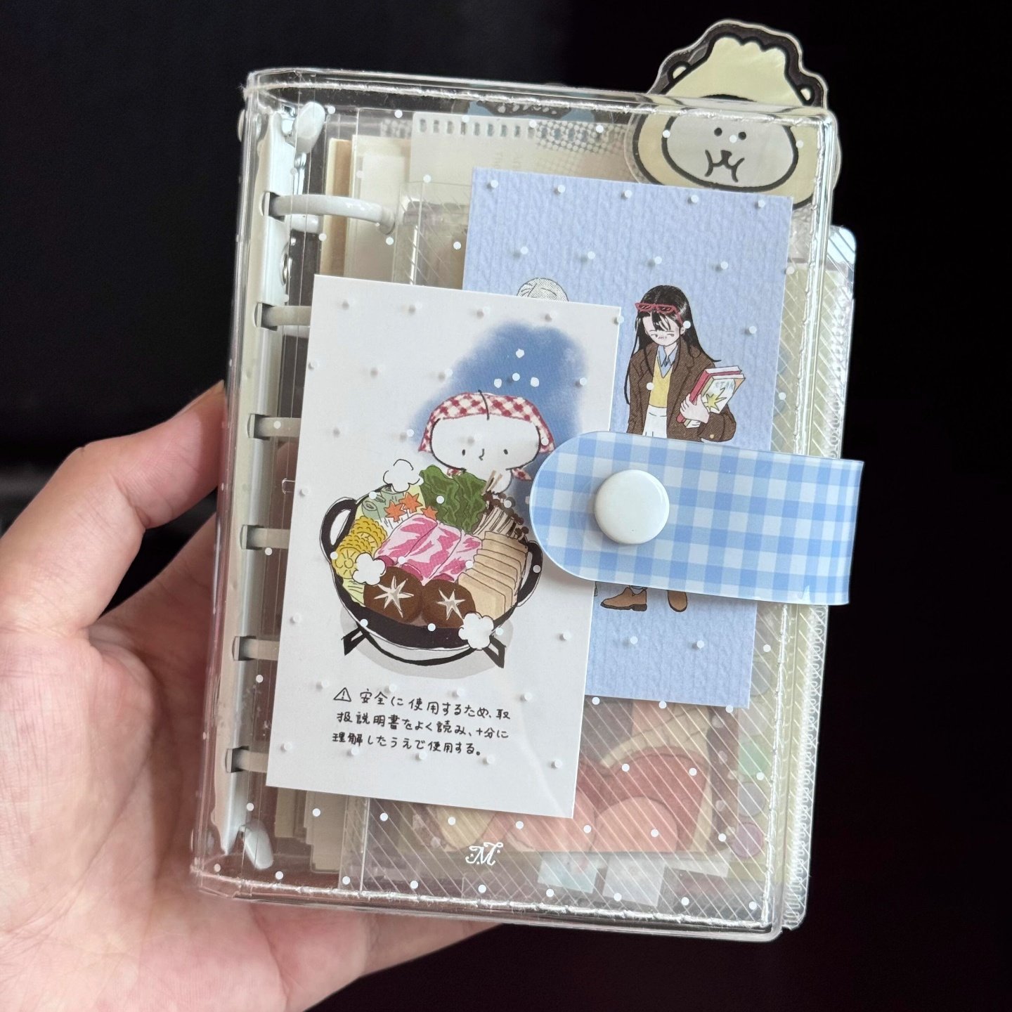 a7波点活页手帐本小众简约日程记事本可拆卸韩系小口袋透明笔记本,文具电教/文化用品/商务用品,手帐/日程本/计划本,淘宝优惠券,粉丝福利购,淘宝优惠卷