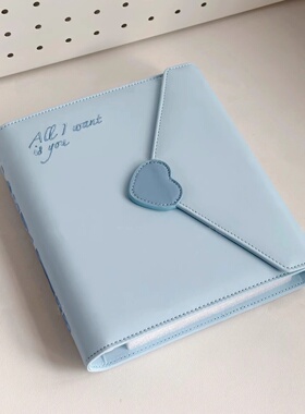 蓝色梦幻情书卡册追星小卡收藏轻奢收纳册高颜值少女心拍立得相册