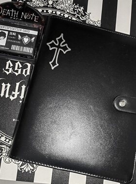 哥特式十字架黑色高级感a5皮质卡册7寸5寸3寸海报小卡珍藏收纳册