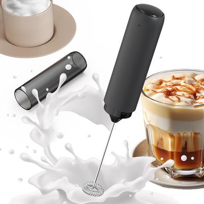 跨境新品电动打蛋器家用充电款打奶泡器打泡器咖啡搅拌器带收纳盖