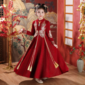 女童冬季 唐装 过年服2025新款 拜年服套装 新年喜庆国风儿童冬装 汉服