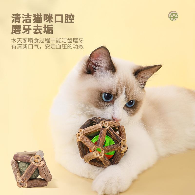 宠物猫玩具猫薄荷球木天蓼玲珑球猫咪自嗨互动耐咬洁齿玩具