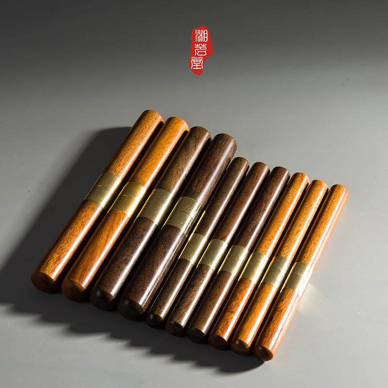 花梨黑檀木不锈钢茶针普洱茶刀 茶道配件精钢黑茶开茶器撬茶专用