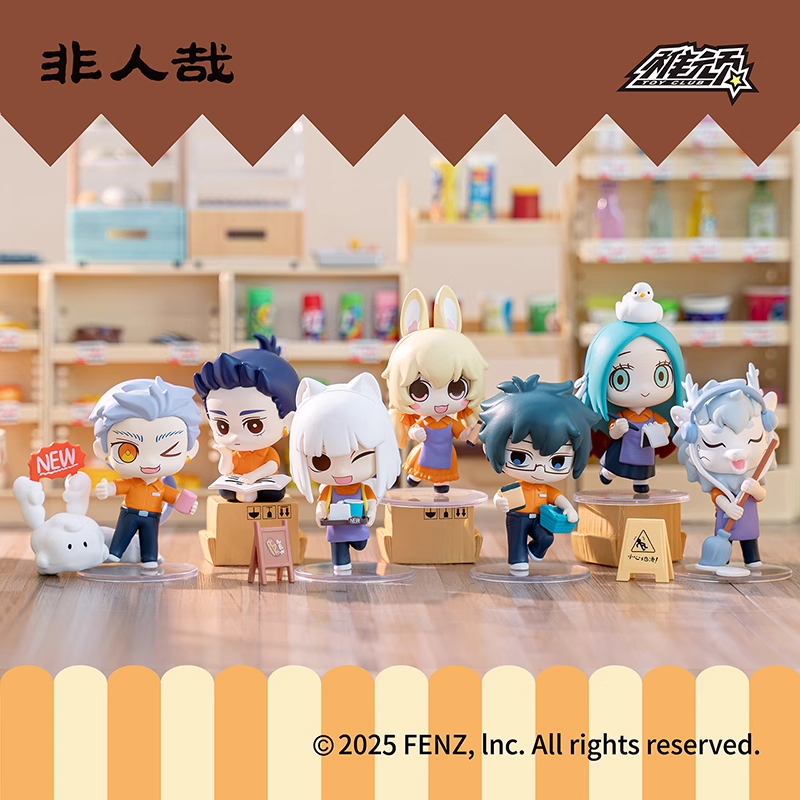 正版非人哉便利店盲盒场景微盒