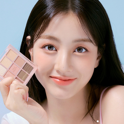 韩国milktouch# happyrim共同研发牛奶麦片9色眼影盘卧蚕阴影自然