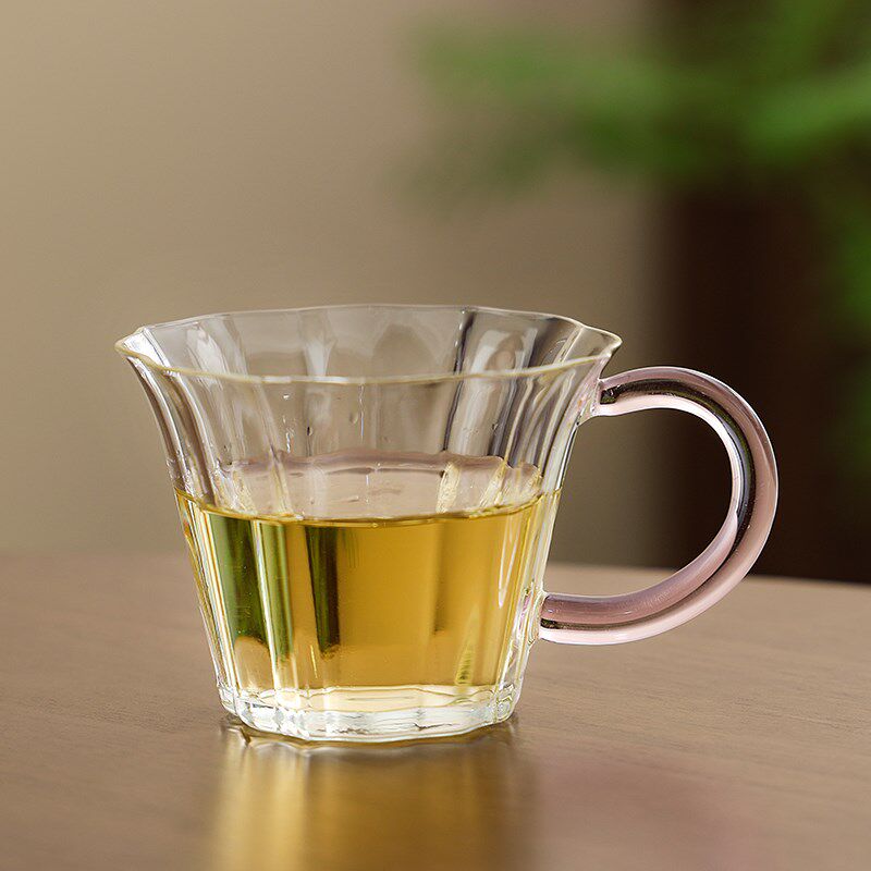 玻璃茶杯带把高级感功夫茶主人杯待客家用耐热水杯花茶杯女士专用图片
