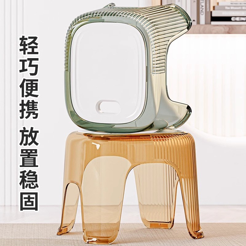 透明塑料凳子家用加厚矮凳餐桌小板凳网红时尚水晶高凳亚克力椅子