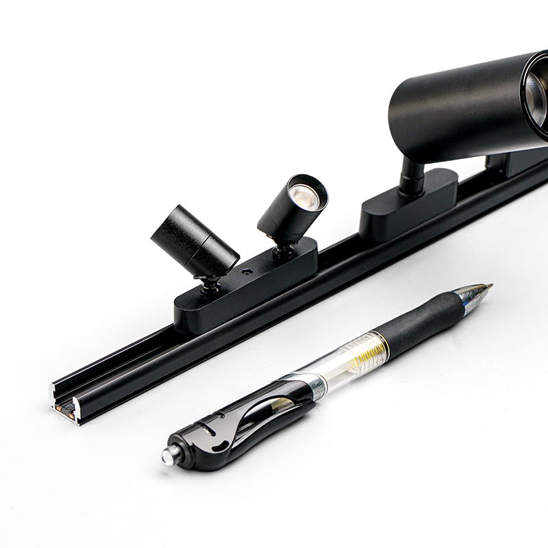 极窄磁吸轨道灯10mm迷你无边框嵌入式24vled线条灯客厅无主灯照明