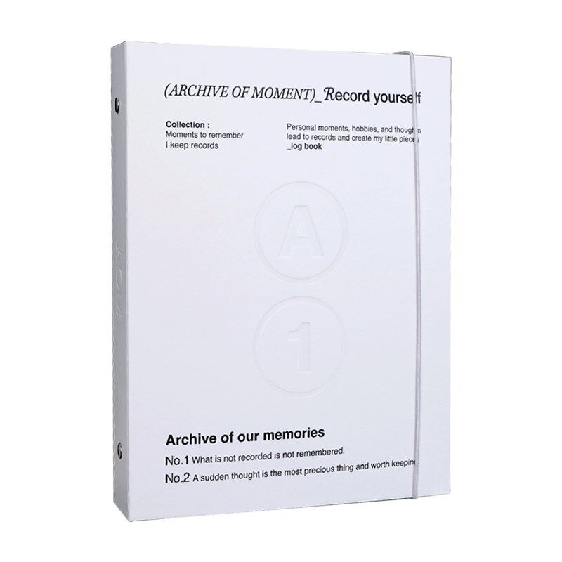 韩国wannathis简约6孔A5硬面活页夹封套25R多功能绑带手帐记事本