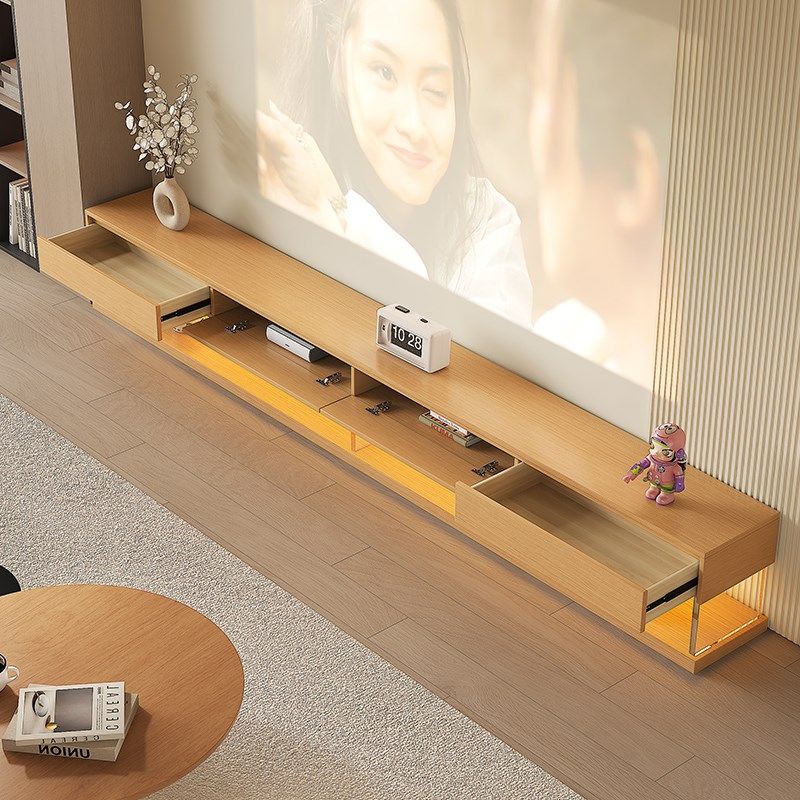 原木风电视柜客厅家用落地悬浮感电视机柜收纳储物柜一体2024新款,住宅家具,电视柜,淘宝优惠券,粉丝福利购,淘宝优惠卷