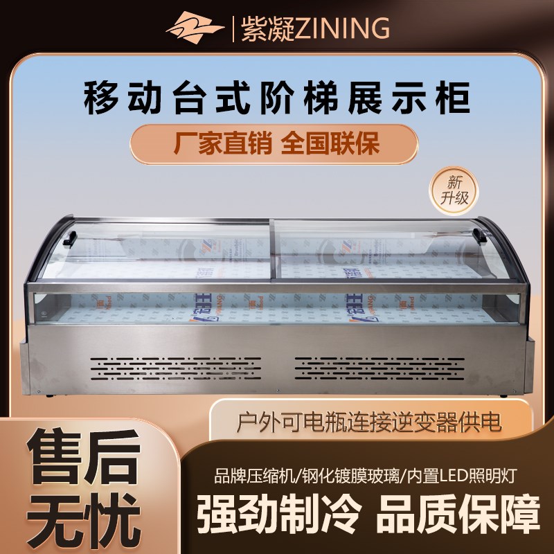 阶梯台式冷藏展示柜商用台面熟食店点菜烧烤炸串串三轮车摆摊冰柜