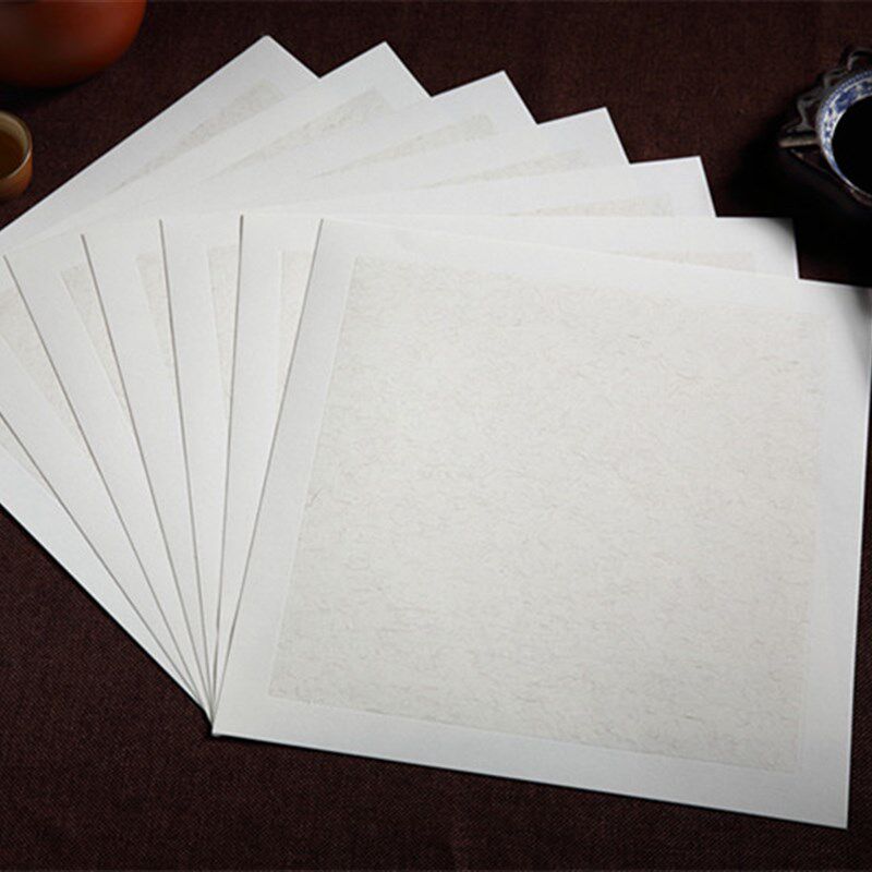 买4送1加厚熟宣效果宣纸卡纸扇面小楷工笔花鸟人物画专用10张/包