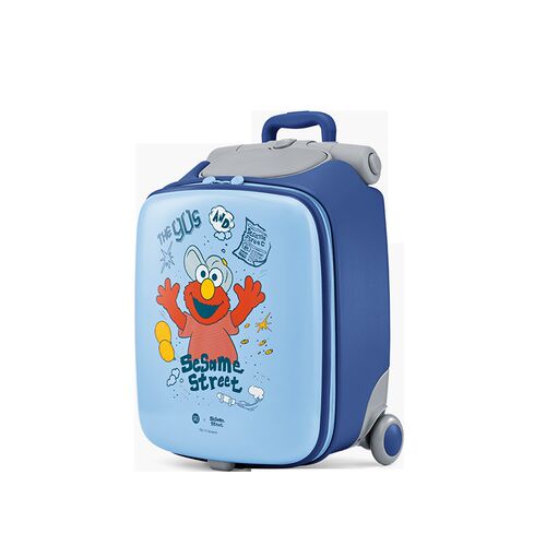 90分芝麻街儿童懒人拉杆箱溜娃神器可坐骑宝宝旅行登机20寸行李箱