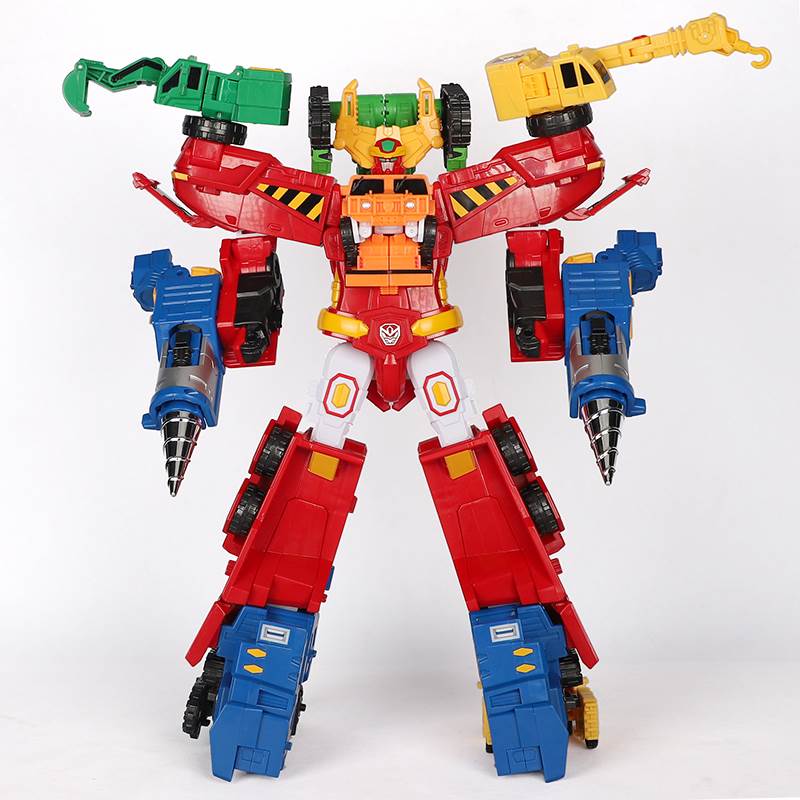 。咖宝车神重工战队变形汽车五合体机器人金刚卡咔男孩超级创建巨