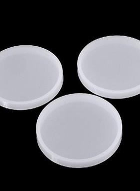 3pcs Translucent Round Coaster Resin Casting Mold 8*8cm