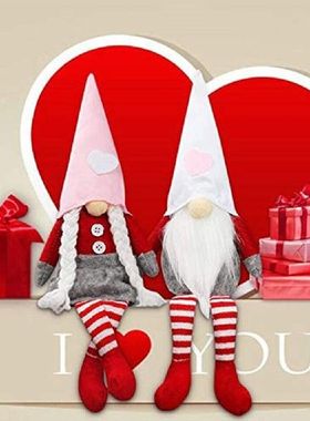 38CM Valentines Day Dwarf Plush Doll Ornament Handmake For