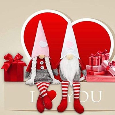 38CM Valentines Day Dwarf Plush Doll Ornament Handmake For