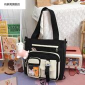 极速帆布补习袋男女童手拎包小学生单肩斜挎包卡通儿童多用美术补