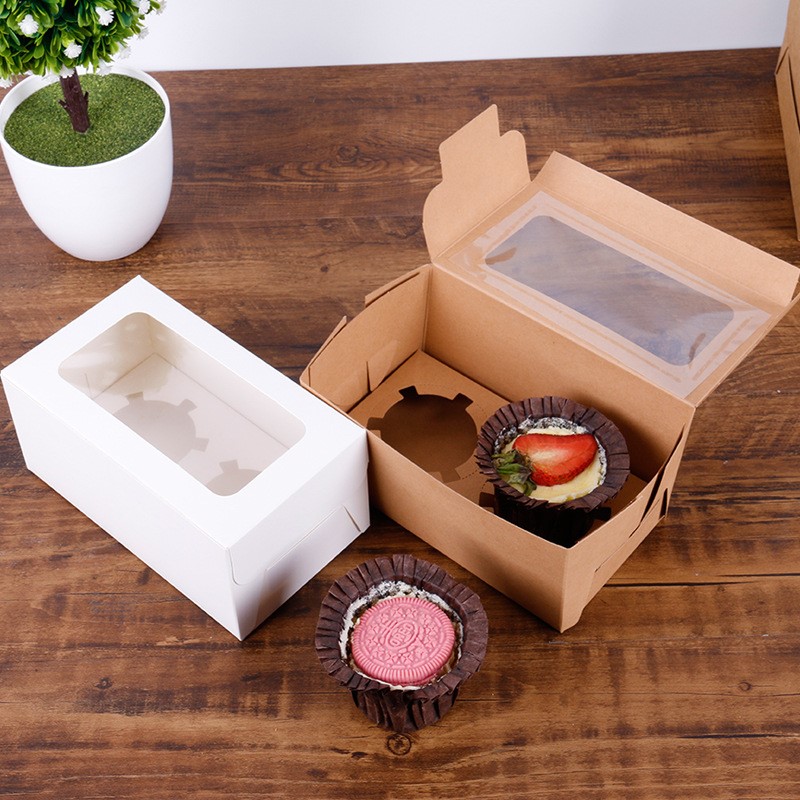 Paper cup kraft paper box egg tart box Muffin Cake Cupcake