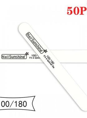 50Pcs/Lot Colorful Nail Files Wood Thick Sandpaper Nails