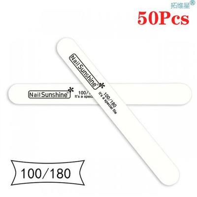 50Pcs/Lot Colorful Nail Files Wood Thick Sandpaper Nails