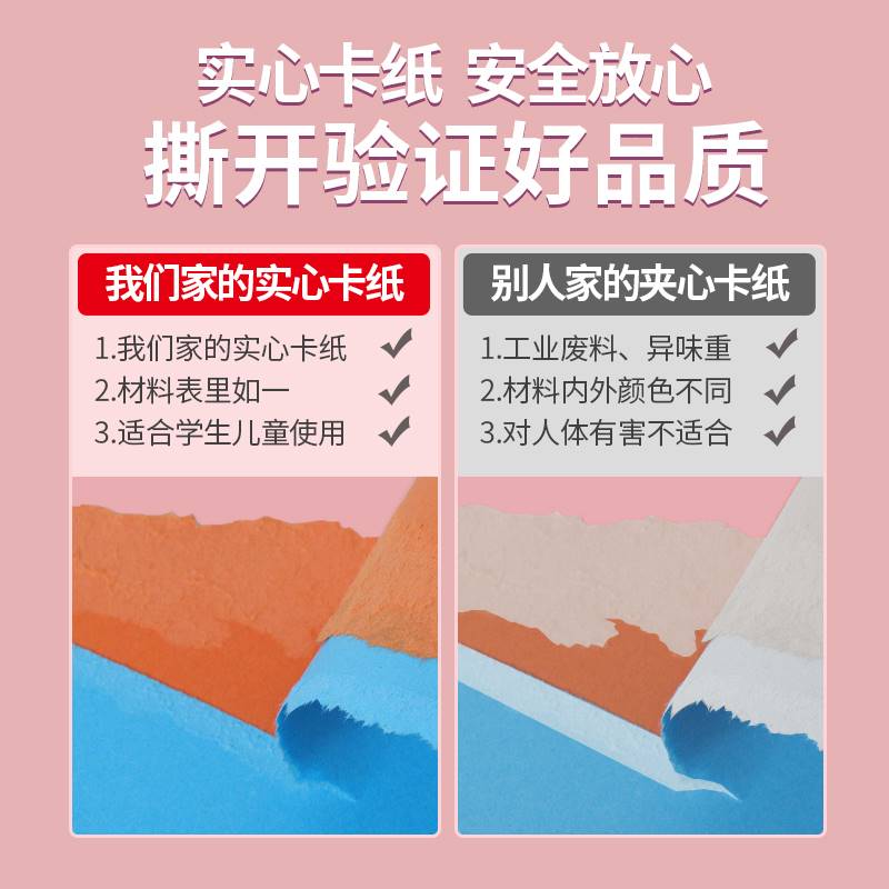 4开彩色卡纸彩卡纸加厚双面厚硬卡纸名片纸4k/8K黑卡纸20张儿童幼
