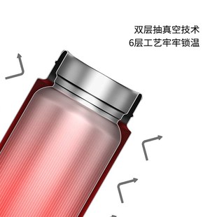。保温杯智能测温水杯304不锈钢创意温度显示商务杯三色可选直身