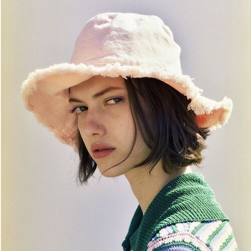 极速2022 New Denim Raw Bucket Hat Women Summer Panama Woman