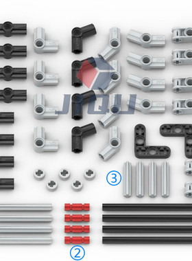 MOC Technologie Ziegel Zubeh?r Gro? Getriebe Kreuz Achsen