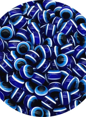 6 8 10mm Round Spacer Beads Evil Eye Beads Stripe Resin Spac