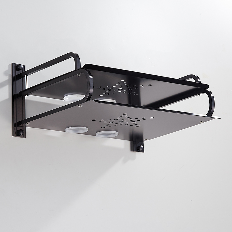 太空铝数字电视机顶盒架墙壁挂架墙上托盘支架路由器收纳架置物架